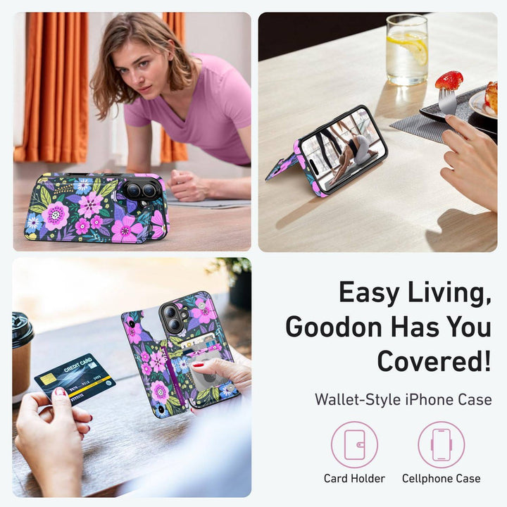 Wildflower Wallet Case for iPhone 16 Pro - DOKUTRONIX