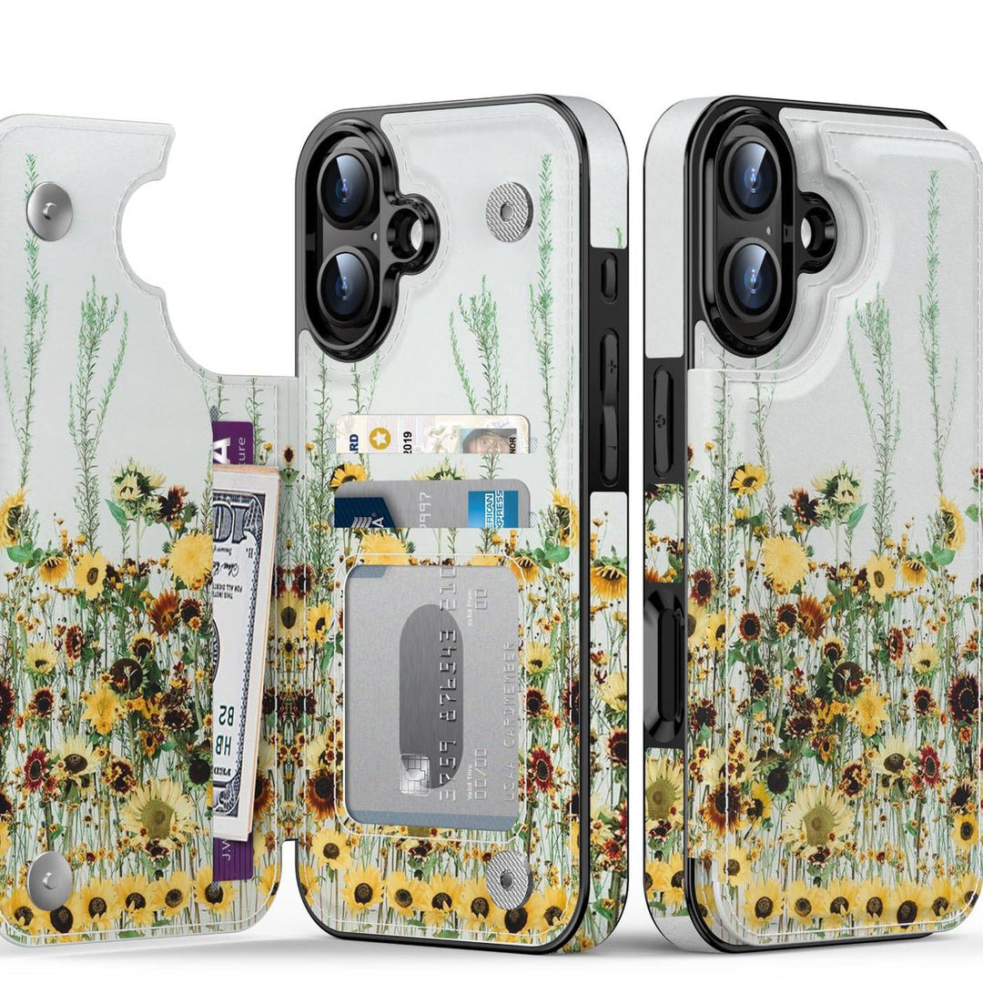 Wildflower Wallet Case for iPhone 16 Pro - DOKUTRONIX