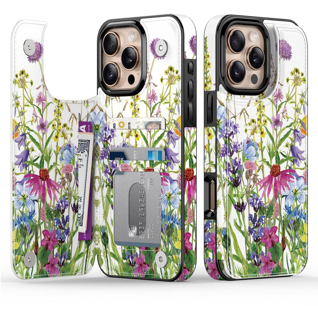 Wildflower Wallet Case for iPhone 16 Pro - DOKUTRONIX