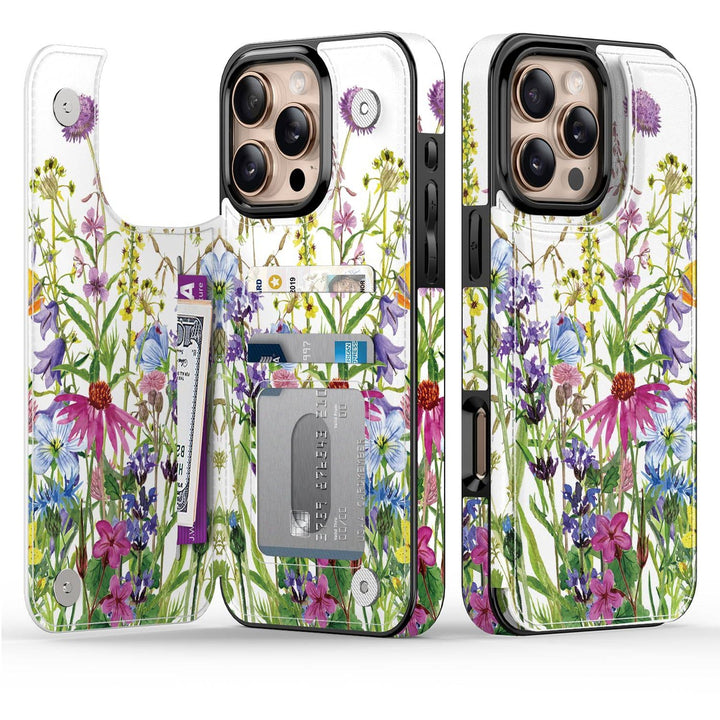 Wildflower Wallet Case for iPhone 16 Pro - DOKUTRONIX