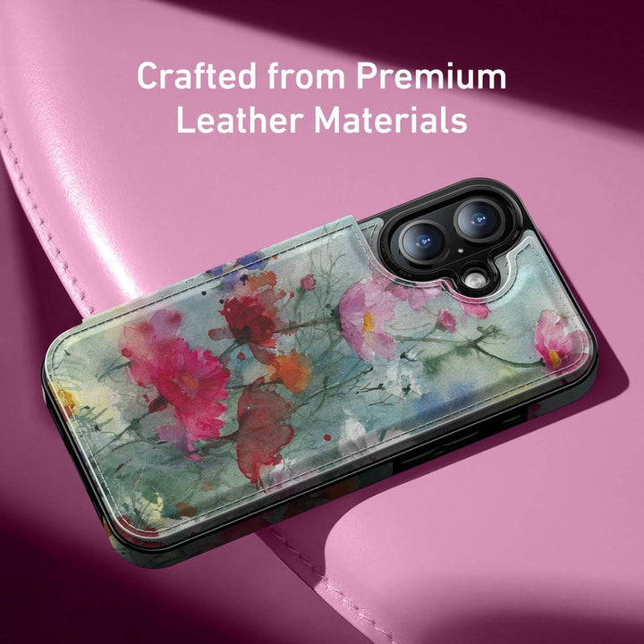 Wildflower Wallet Case for iPhone 16 Pro - DOKUTRONIX