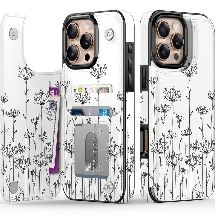 Wildflower Wallet Case for iPhone 16 Pro - DOKUTRONIX