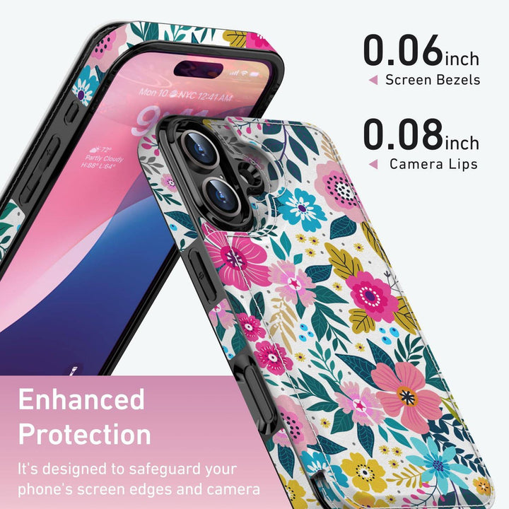 Wildflower Wallet Case for iPhone 16 Pro - DOKUTRONIX