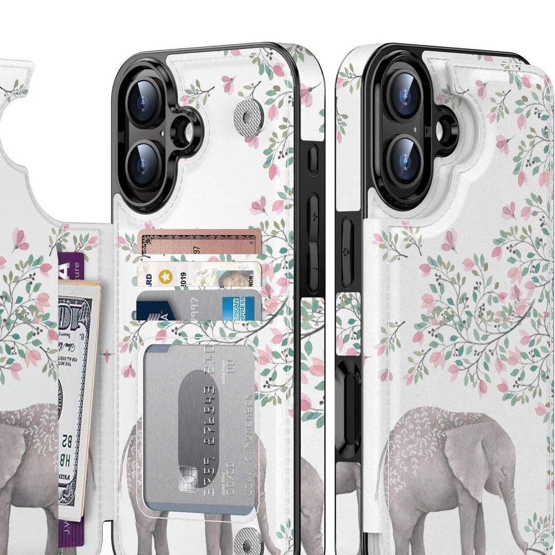 Wildflower Wallet Case for iPhone 16 Pro - DOKUTRONIX