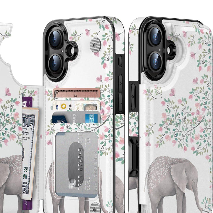 Wildflower Wallet Case for iPhone 16 Pro - DOKUTRONIX