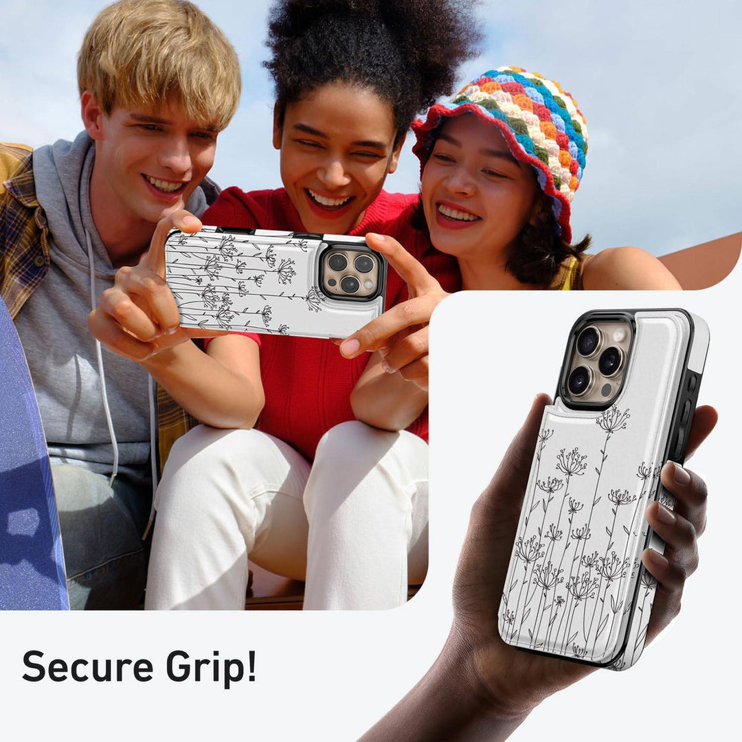 Wildflower Wallet Case for iPhone 16 Pro - DOKUTRONIX