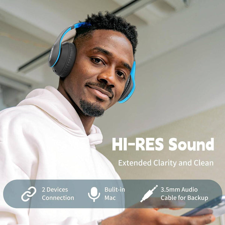 BlueWave Wireless Over-Ear Headphones - DOKUTRONIX