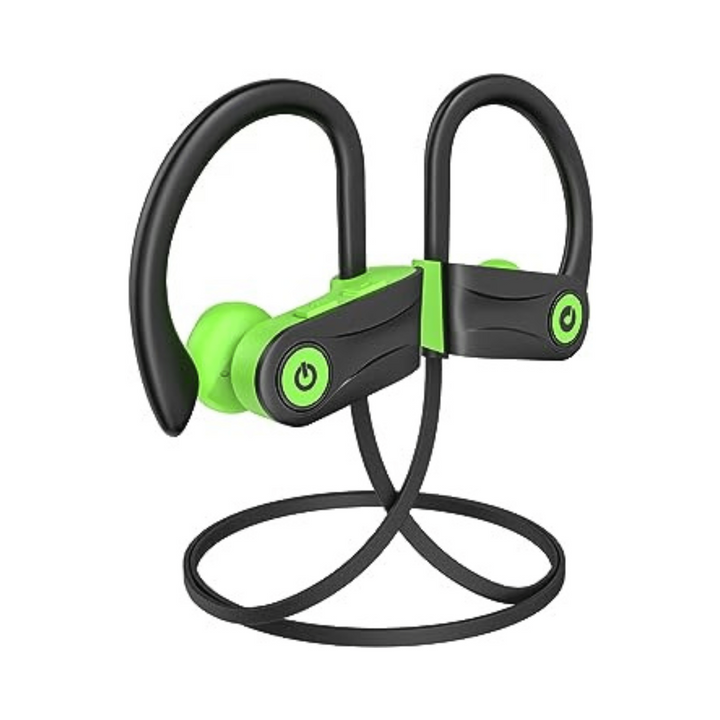 BassWave Green Wireless Headphones - DOKUTRONIX