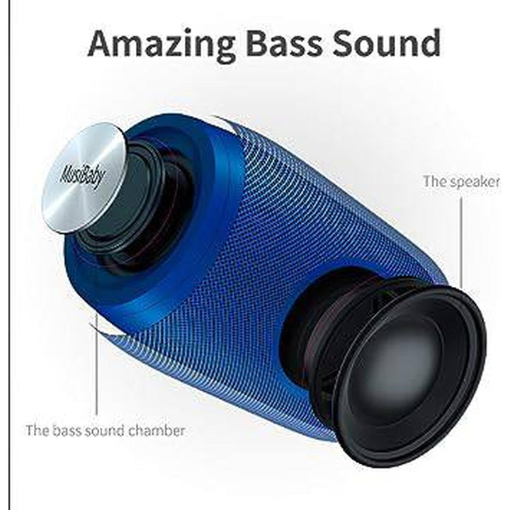 AquaSound Blue Stereo Speaker - DOKUTRONIX