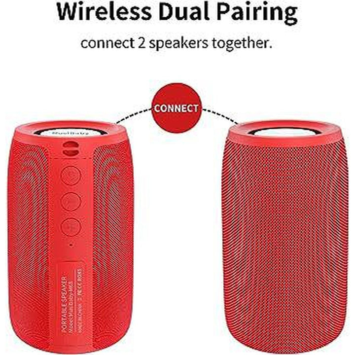 AquaBeat Pro: Wireless Red Bluetooth Speaker - DOKUTRONIX