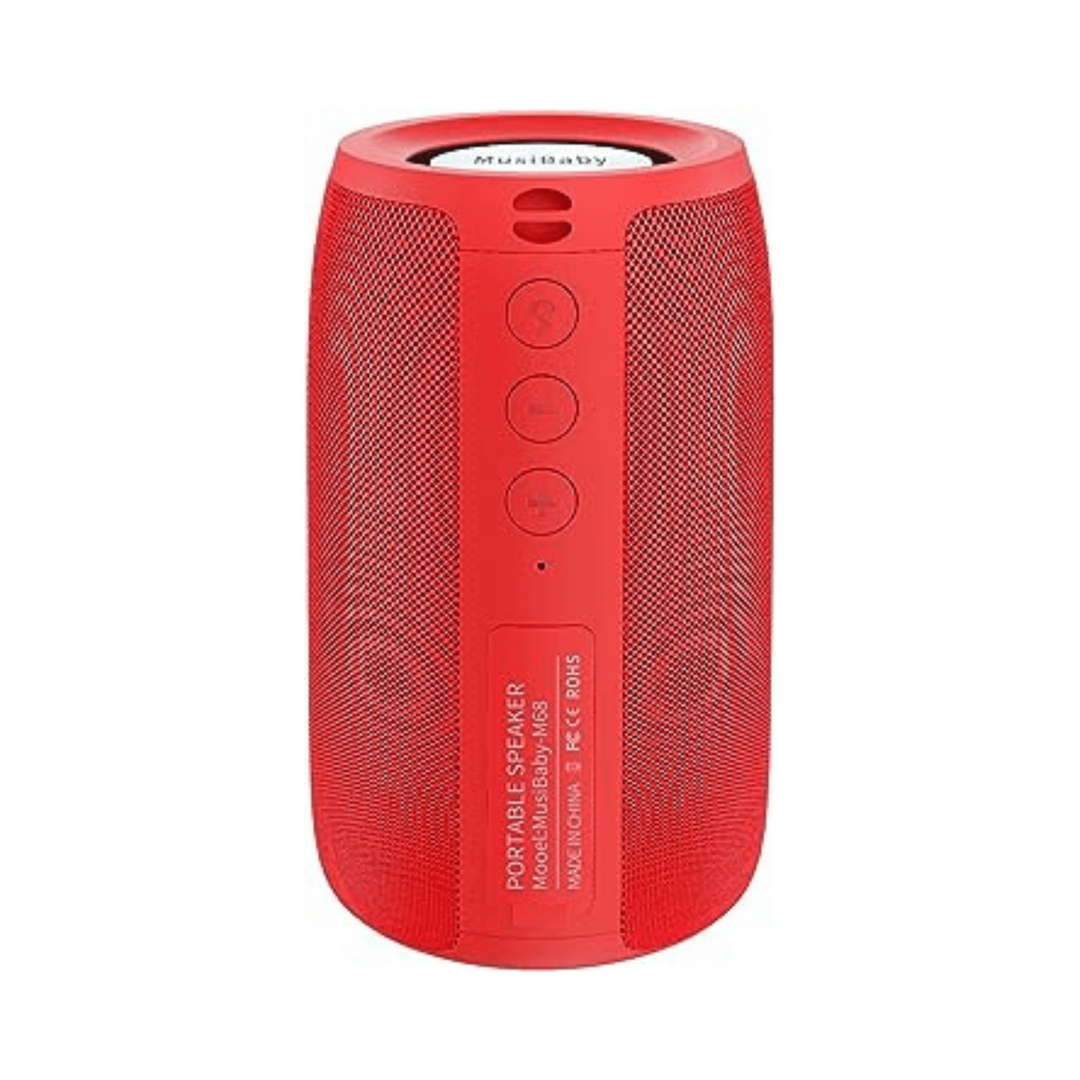 AquaBeat Pro: Wireless Red Bluetooth Speaker - DOKUTRONIX
