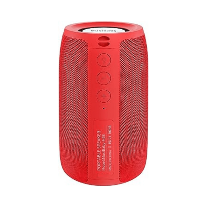 AquaBeat Pro: Wireless Red Bluetooth Speaker - DOKUTRONIX