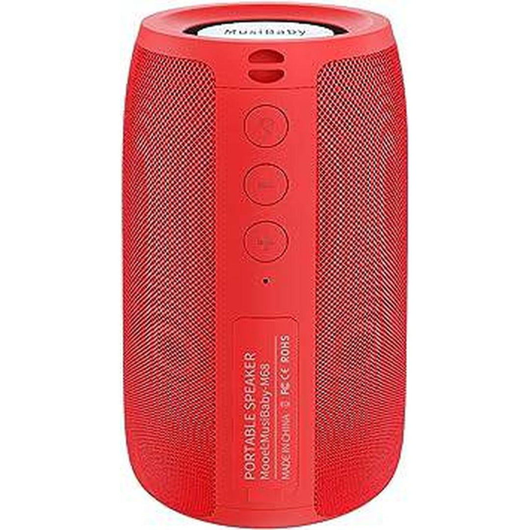 AquaBeat Pro: Wireless Red Bluetooth Speaker - DOKUTRONIX
