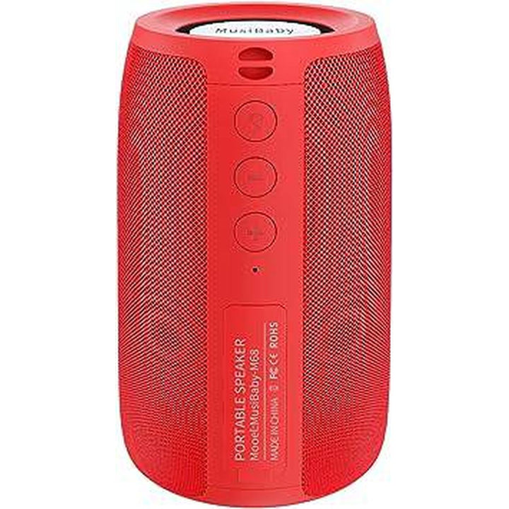 AquaBeat Pro: Wireless Red Bluetooth Speaker - DOKUTRONIX
