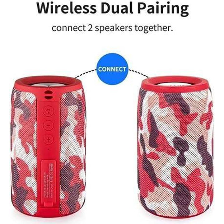 Waterproof Red Speaker - Dual Pair, Long Play - DOKUTRONIX
