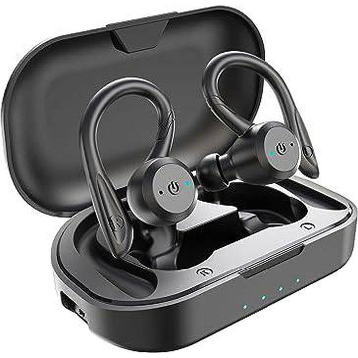 AquaBass Wireless Sport Earbuds - Deep Bass Black - DOKUTRONIX