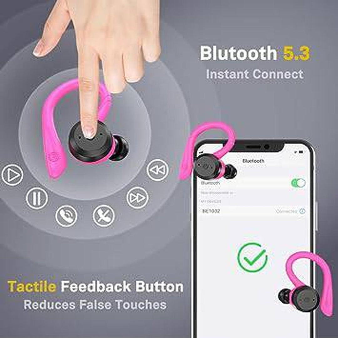 PinkBass Active Earbuds - Sporty Sound on the Go! - DOKUTRONIX
