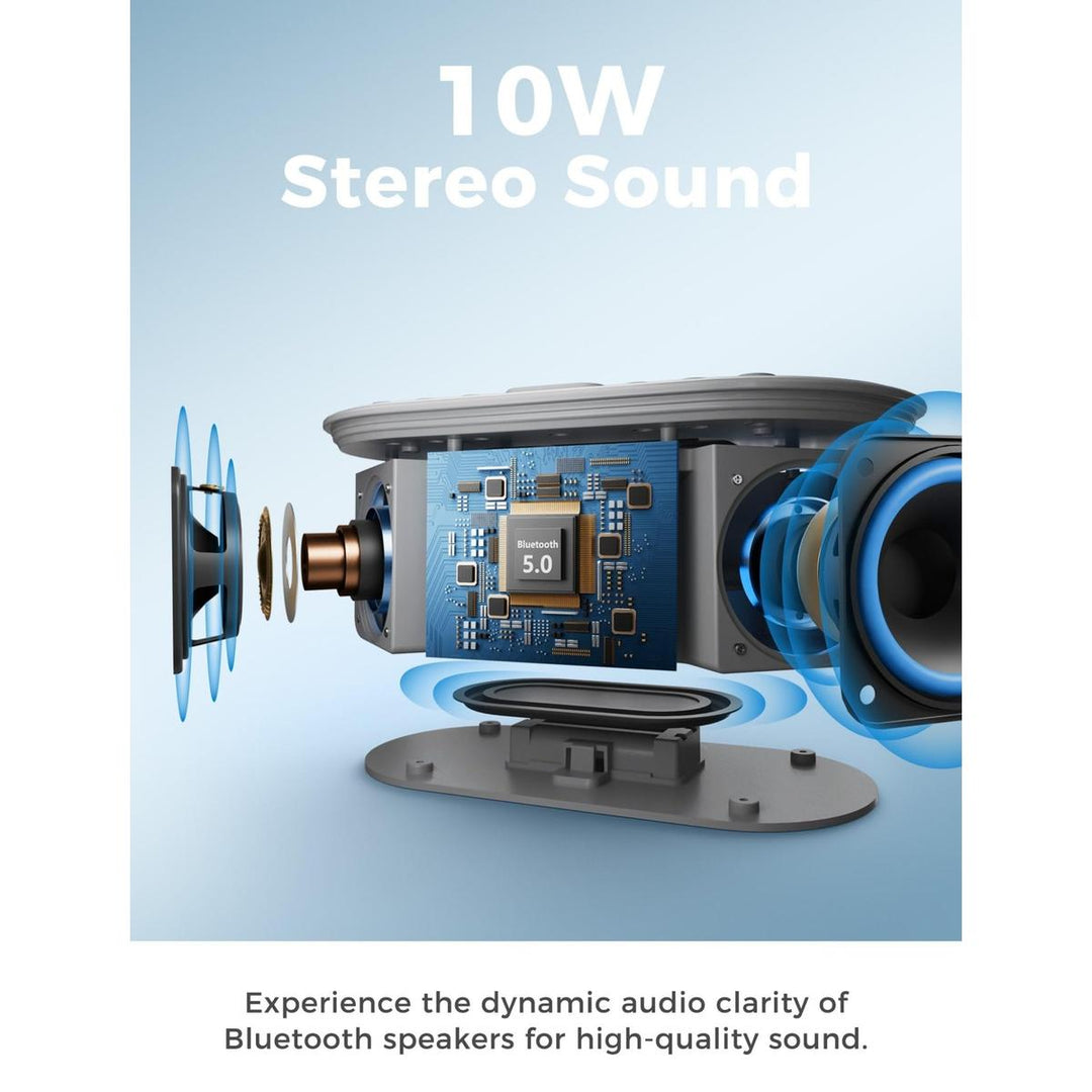 Wireless Qi Clock Radio with Bluetooth Speaker - DOKUTRONIX