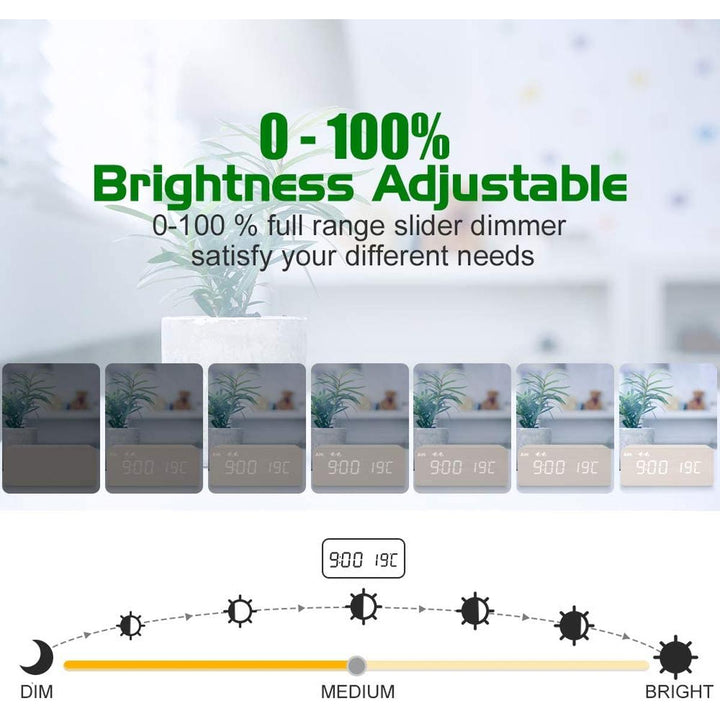 WoodenChargeAlrm: Dimmer, Dual Alarm, Weekday/Weekend - DOKUTRONIX