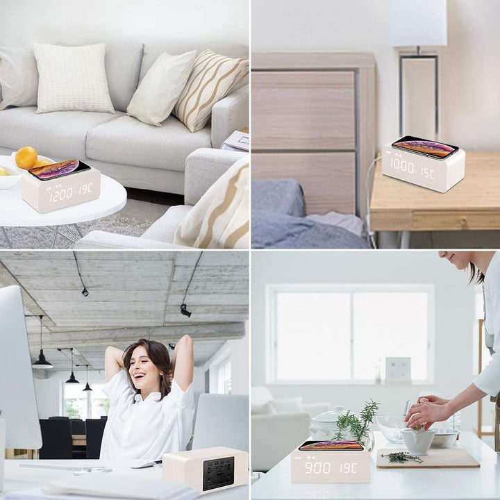 WoodenChargeAlrm: Dimmer, Dual Alarm, Weekday/Weekend - DOKUTRONIX