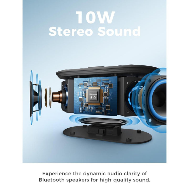 Wireless Qi Clock Radio with Bluetooth Speaker - DOKUTRONIX