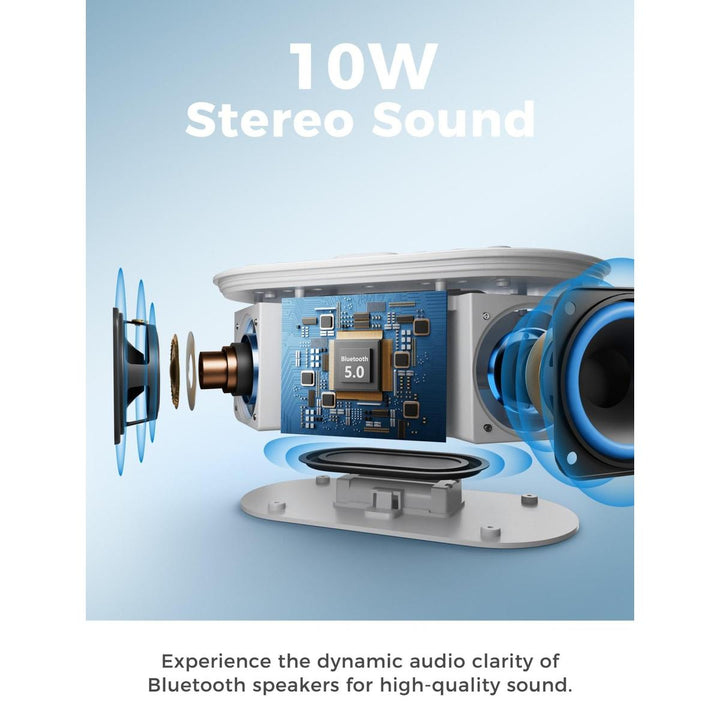 Wireless Qi Clock Radio with Bluetooth Speaker - DOKUTRONIX