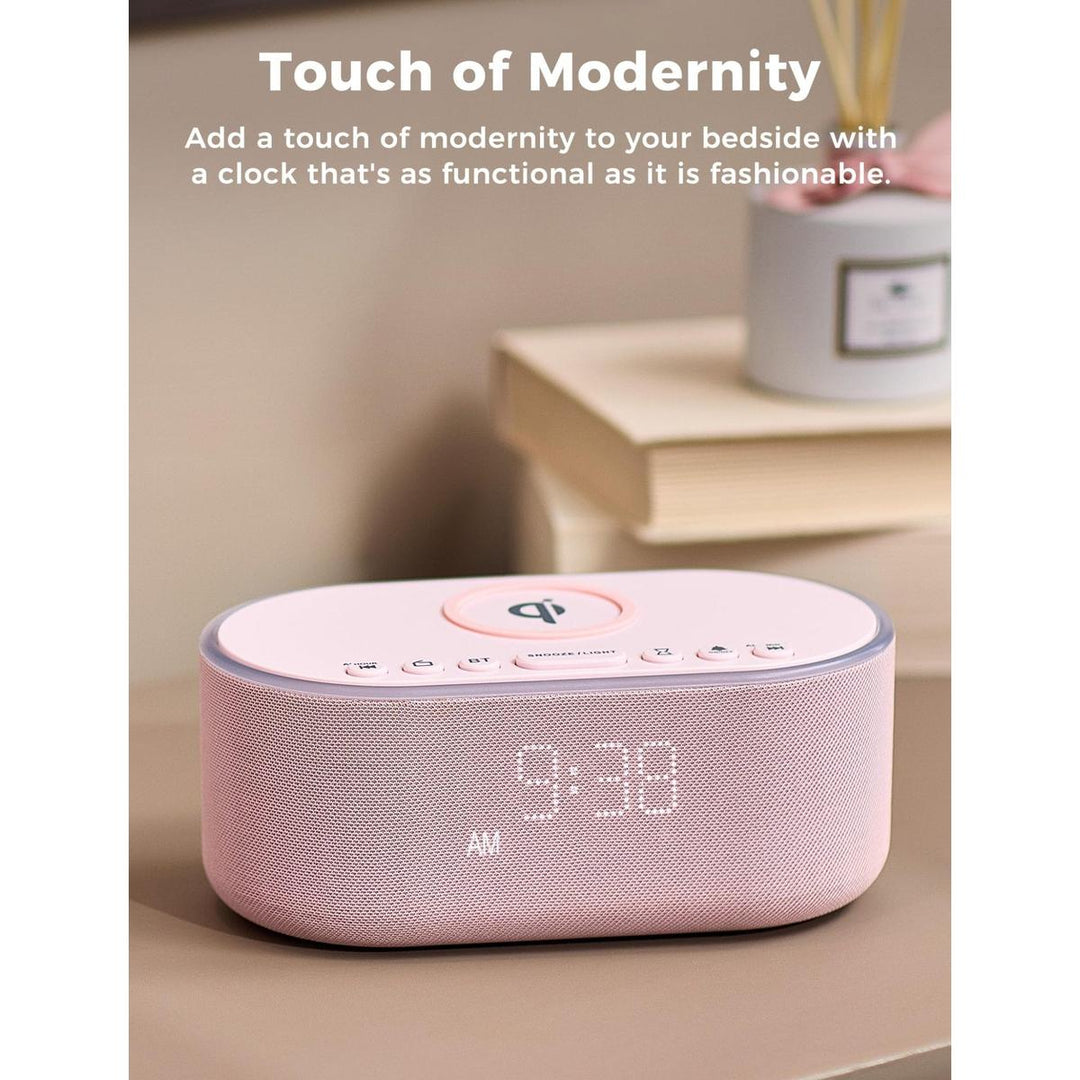 Wireless Qi Clock Radio with Bluetooth Speaker - DOKUTRONIX