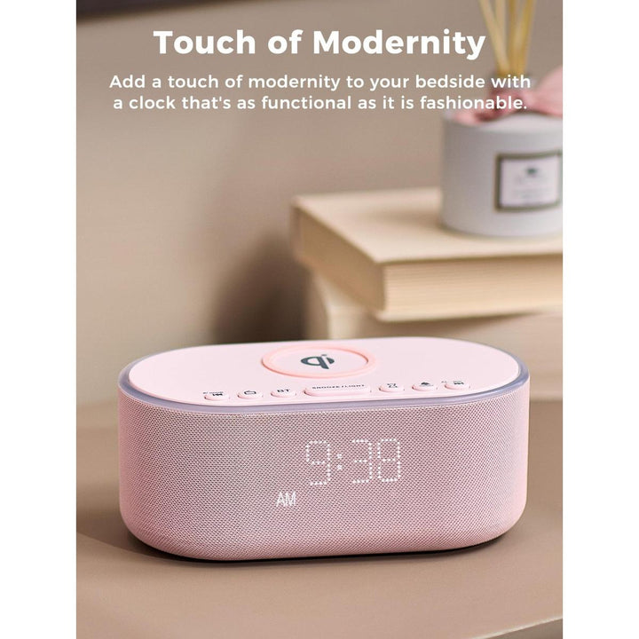Wireless Qi Clock Radio with Bluetooth Speaker - DOKUTRONIX