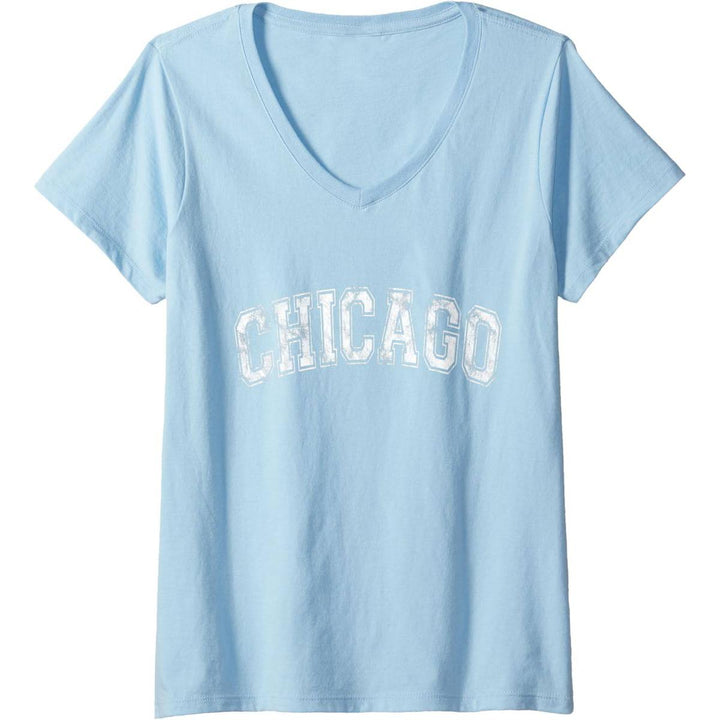Vintage Illinois V-Neck Tee - Chicago Classic - DOKUTRONIX
