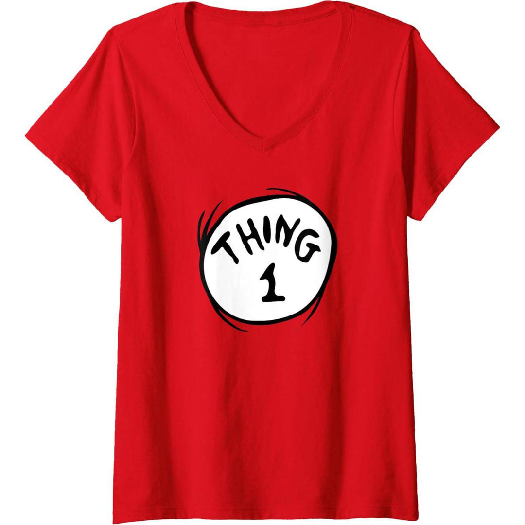 Thing 1 V-Neck T-Shirt - DOKUTRONIX