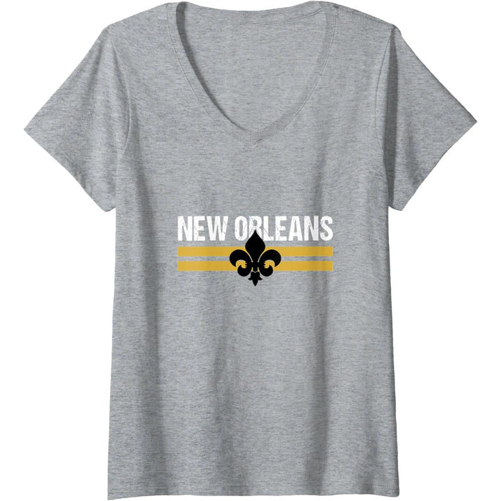 Fleur-de-Lis V-Neck Tee - DOKUTRONIX