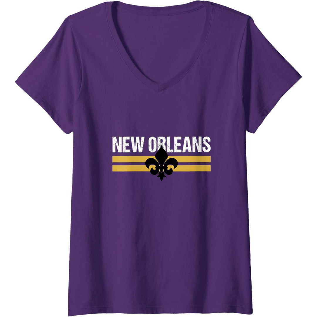 Fleur-de-Lis V-Neck Tee - DOKUTRONIX