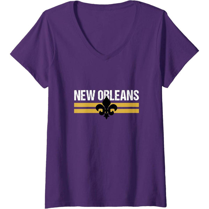 Fleur-de-Lis V-Neck Tee - DOKUTRONIX