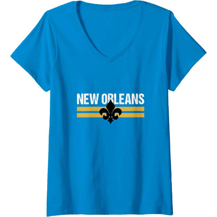 Fleur-de-Lis V-Neck Tee - DOKUTRONIX