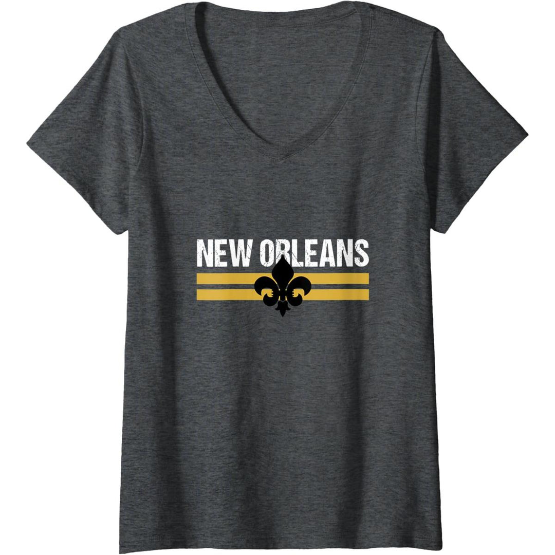 Fleur-de-Lis V-Neck Tee - DOKUTRONIX