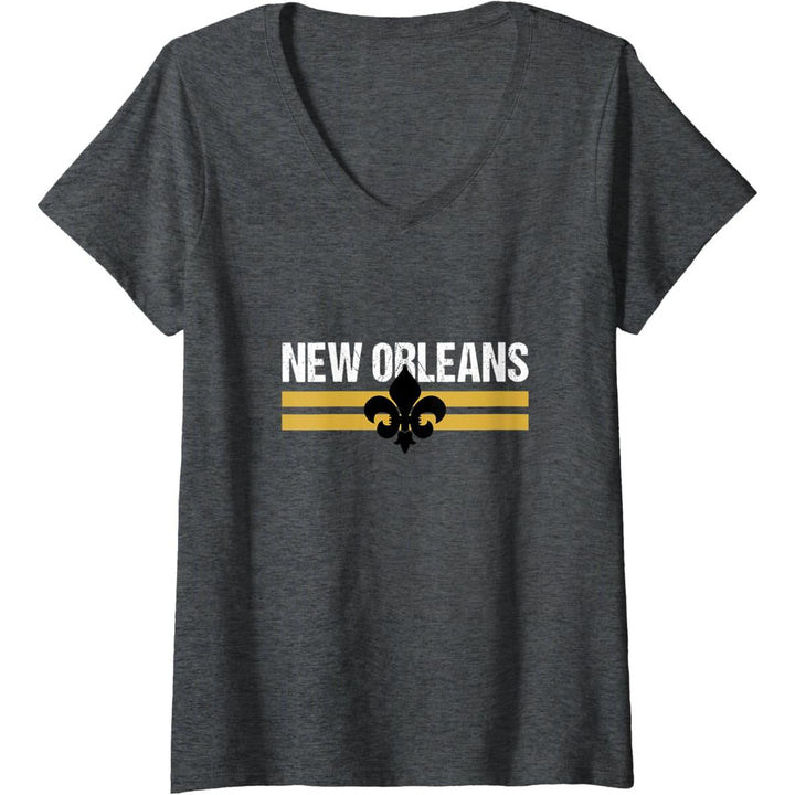 Fleur-de-Lis V-Neck Tee - DOKUTRONIX