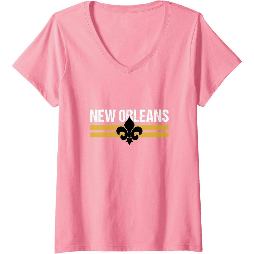 Fleur-de-Lis V-Neck Tee - DOKUTRONIX