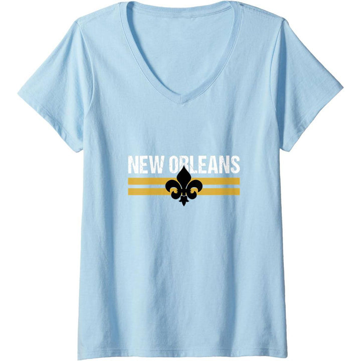 Fleur-de-Lis V-Neck Tee - DOKUTRONIX