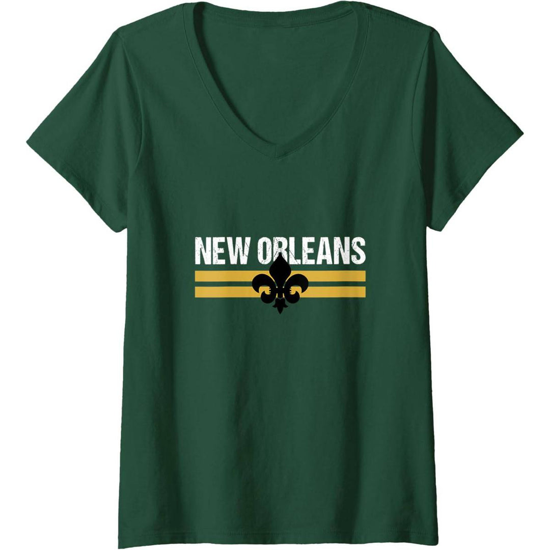 Fleur-de-Lis V-Neck Tee - DOKUTRONIX