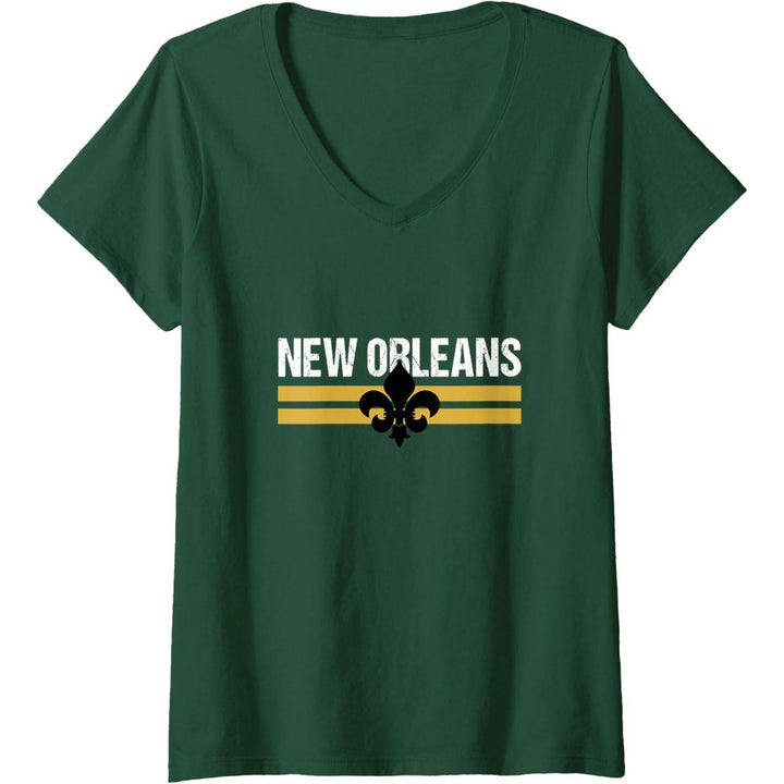 Fleur-de-Lis V-Neck Tee - DOKUTRONIX