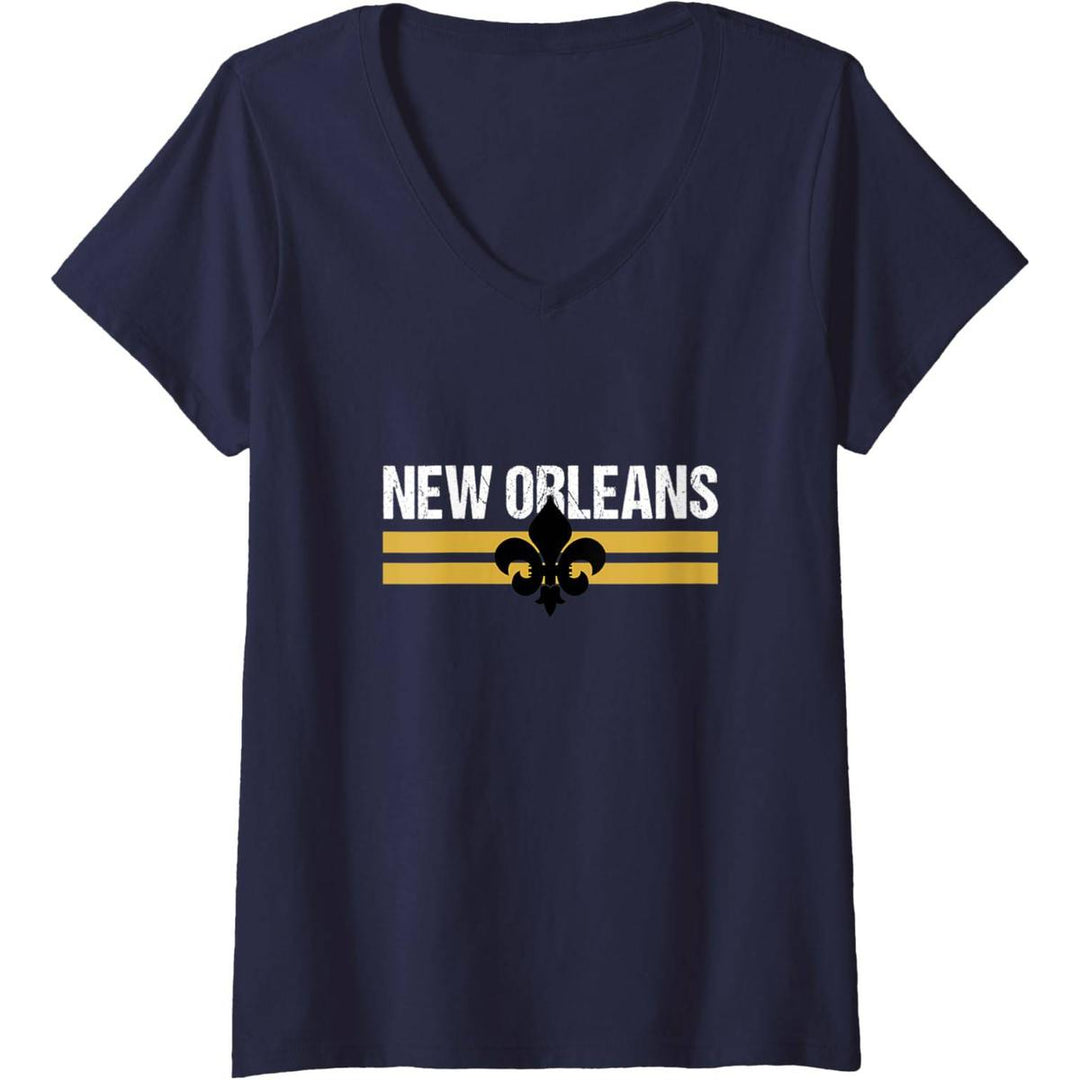 Fleur-de-Lis V-Neck Tee - DOKUTRONIX