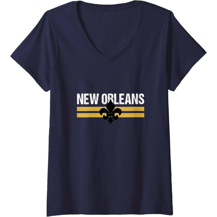 Fleur-de-Lis V-Neck Tee - DOKUTRONIX