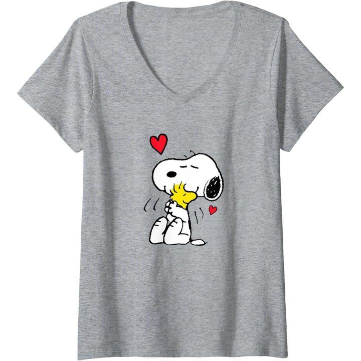 Snoopy Love V-Neck Tee for Women - DOKUTRONIX