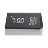 SmartWood LED Alarm Clock: Time & Climate Monitor