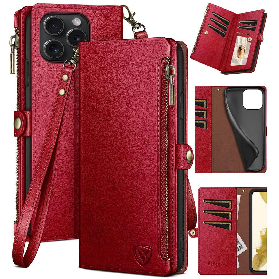 XcaseBar Pro Wallet Case - Wine Red - DOKUTRONIX