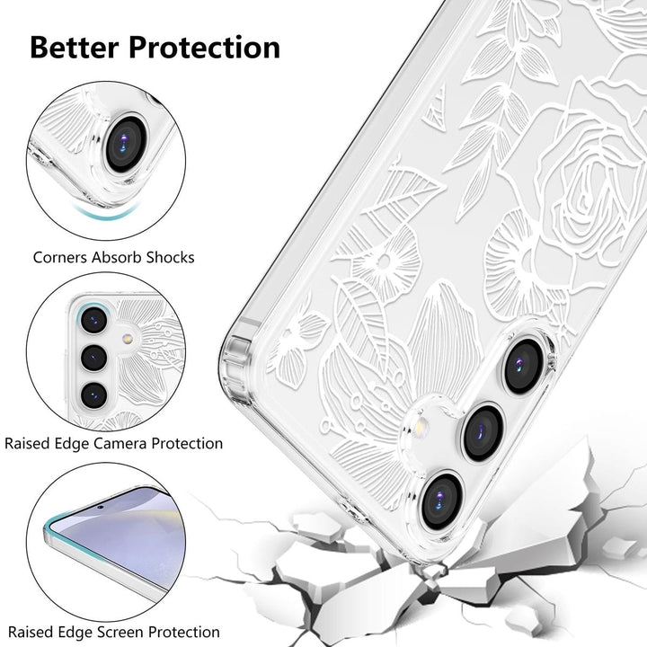 Floral Rose Galaxy S24 Ultra Case by XIZYO - DOKUTRONIX