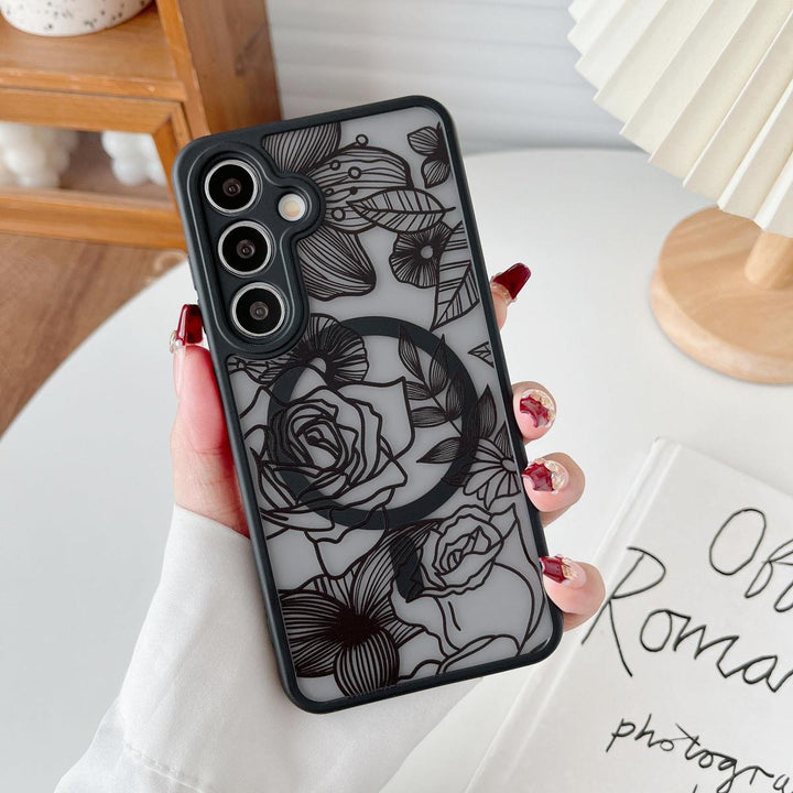 Floral Rose Galaxy S24 Ultra Case by XIZYO - DOKUTRONIX