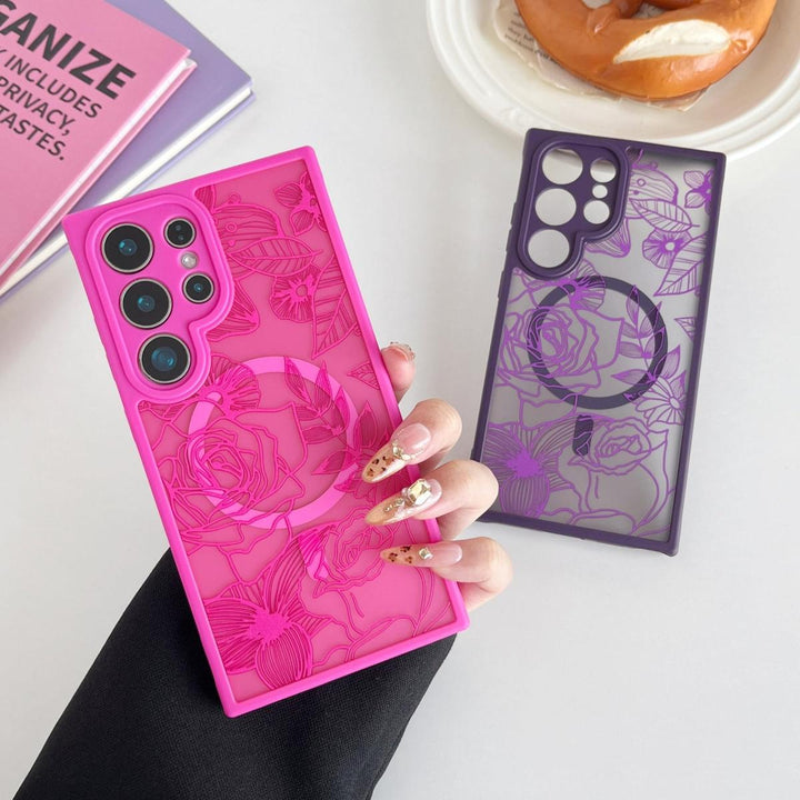 Floral Rose Galaxy S24 Ultra Case by XIZYO - DOKUTRONIX