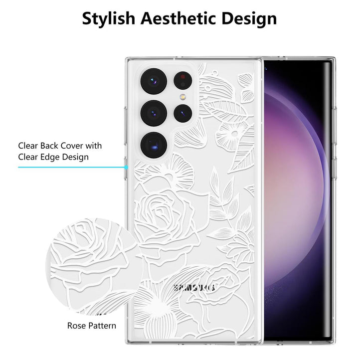 Floral Rose Galaxy S24 Ultra Case by XIZYO - DOKUTRONIX