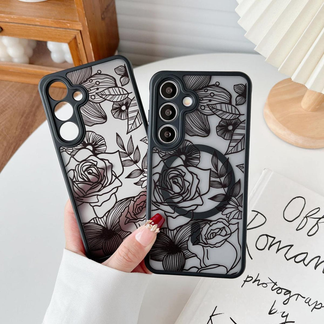 Floral Rose Galaxy S24 Ultra Case by XIZYO - DOKUTRONIX